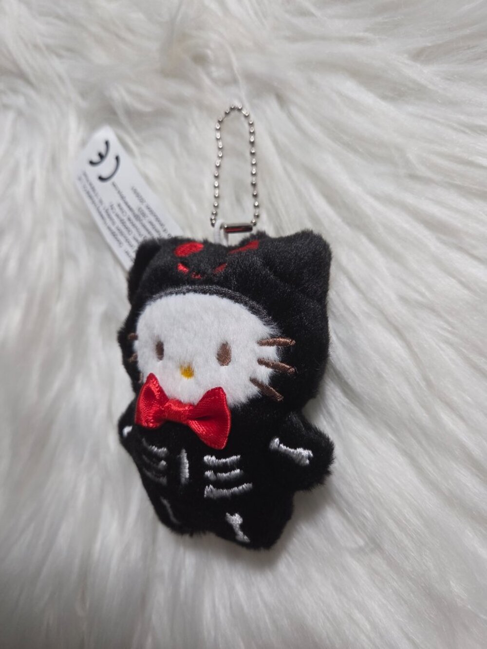 Hello Kitty Skeleton Plush Keychain - Picture 4 of 5